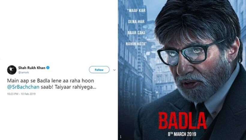 अमिताभ बच्चन की आने वाली फिल्म ‘बदला’ का पोस्टर रिलीज, शाहरुख ने किया मजाक