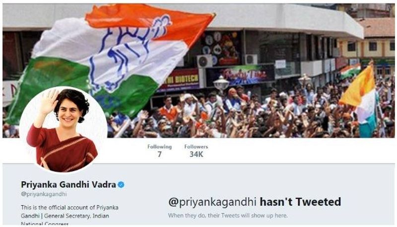 Priyanka Gandhi makes Twitter debut, gets verified account in moments