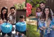 sunny leone celebrate birthday of her both sons