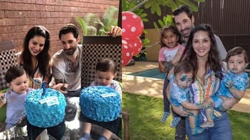 sunny leone celebrate birthday of her both sons