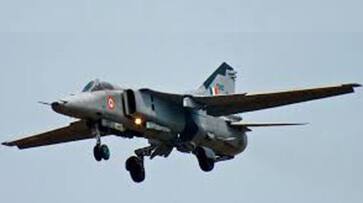 MiG 27 fighter aircraft crash Jaisalmer pilot ejects safely