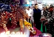 Police and CRPF soldiers pay tribute to the Pulwama martyrs