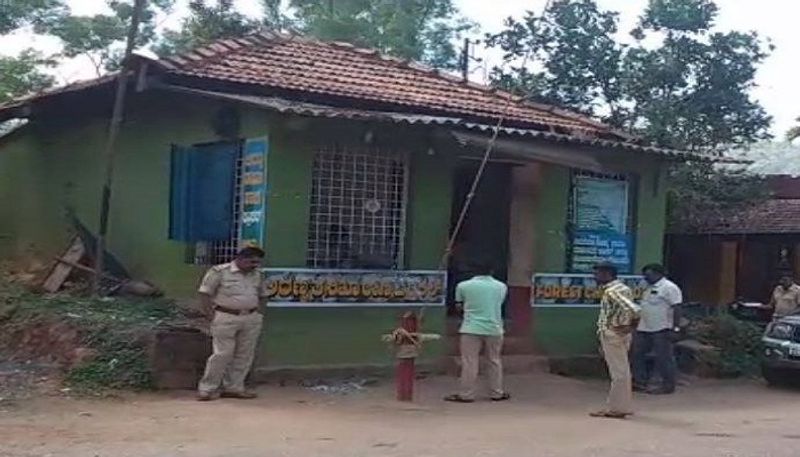 petrol bomb attack on Forest Check Post In Chikmagalur district