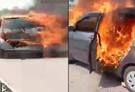 Telangana: Man charred to death after moving car catches fire in Hyderabad