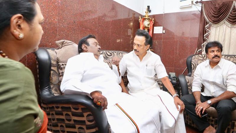 DMK alliance with DMDK..? MK Stalin to meet Vijayakanthi