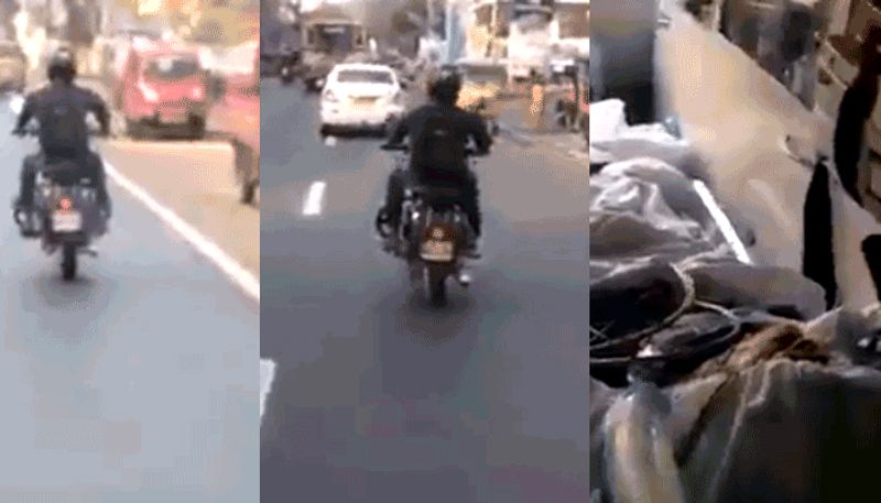 Bullet rider in front of ambulance caught by MVD