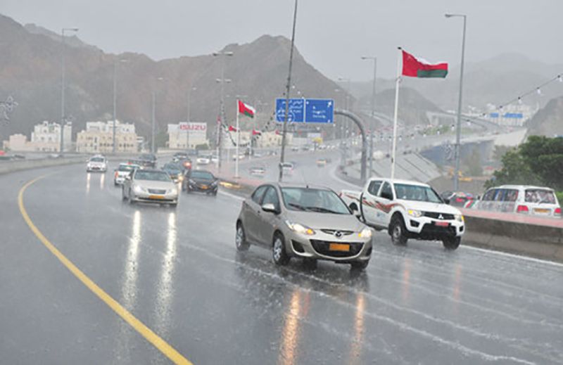 rain in oman due to low pressure system