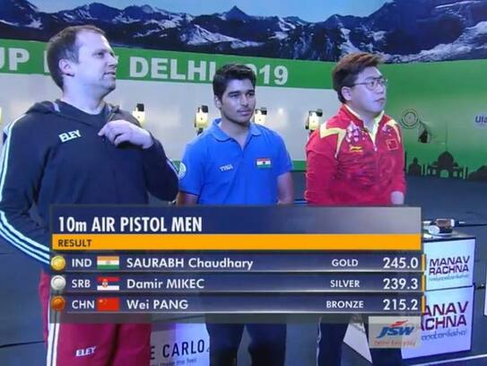 ISSF Shooting World Cup: Saurabh Chaudhary bags first senior gold with world record