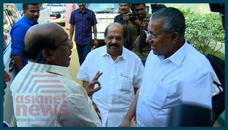 cm pinarayi vijayan meets vellappally nadeshan ahead of kanichukulangara felicitation center inauguration