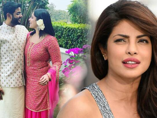 priyanka chopra saree photo of her brother and his finance
