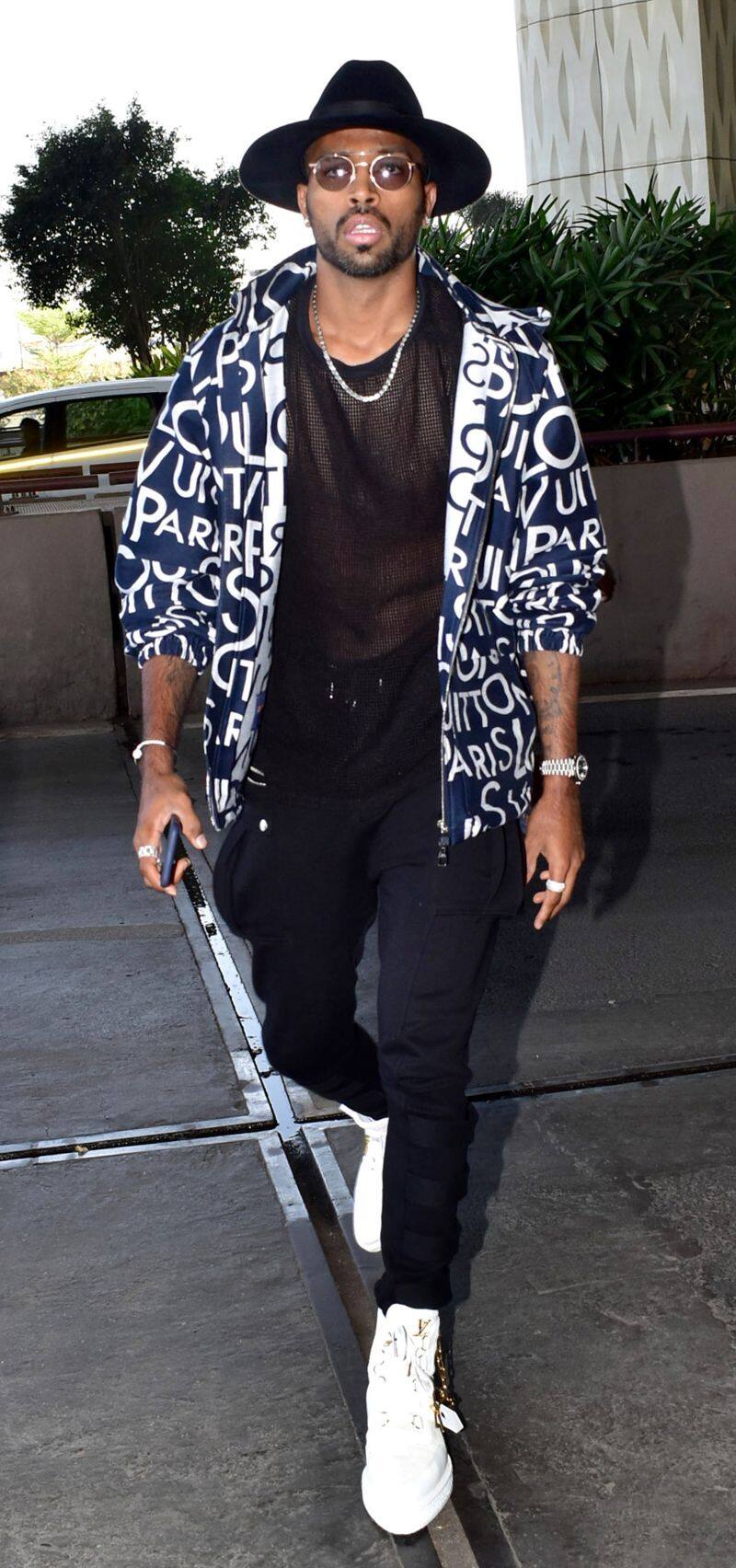 Hardik Pandya Wore A  Louis Vuitton Paris print Shirt which cost 1 lakh