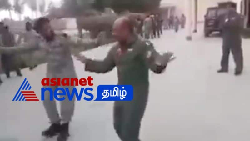 Abhinandan dancing with the Army and Air Force in Pakistan