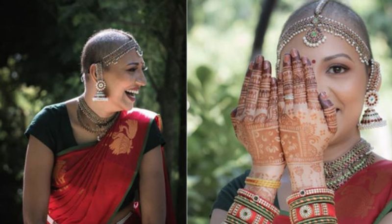 cancer survivor woman bridal photoshoot going viral