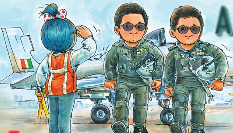 amul's doodle celebrating wing commander abhinanndan's return