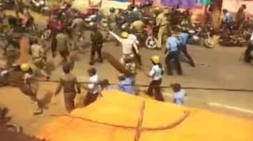 BJP workers clash with police after blocking a bike rally in West Bengal