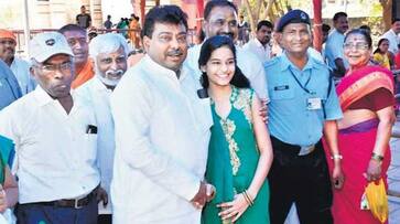 Karnataka minister Patil schooled young girl jumping queue temple