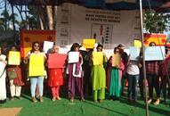 Women's Day Bengaluru demands equal share Lok Sabha seats