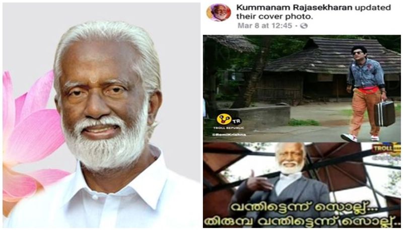 social media celebrates kummanam rajasekharans come back