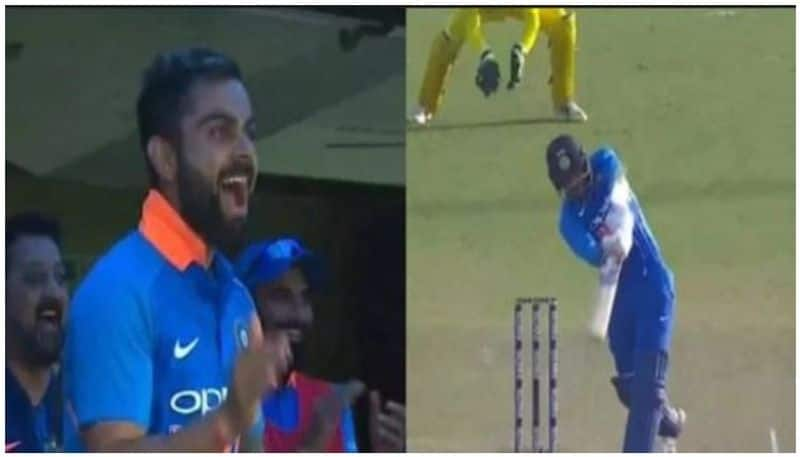 watch Jasprit Bumrah first six in odi and rection by Virat Kohli