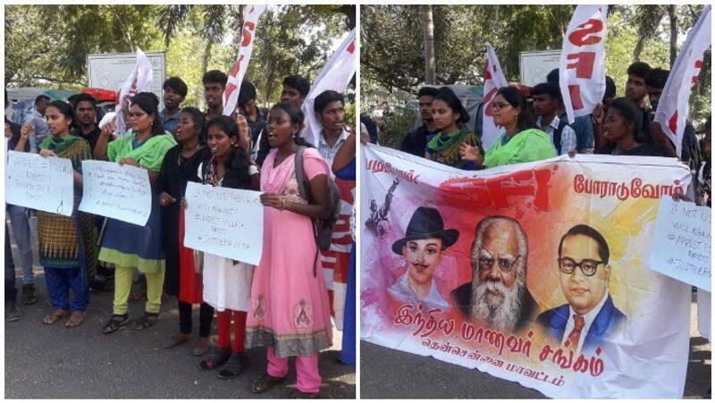 Pollachi Sex Harassment Issues Against  Protest For India Students Union