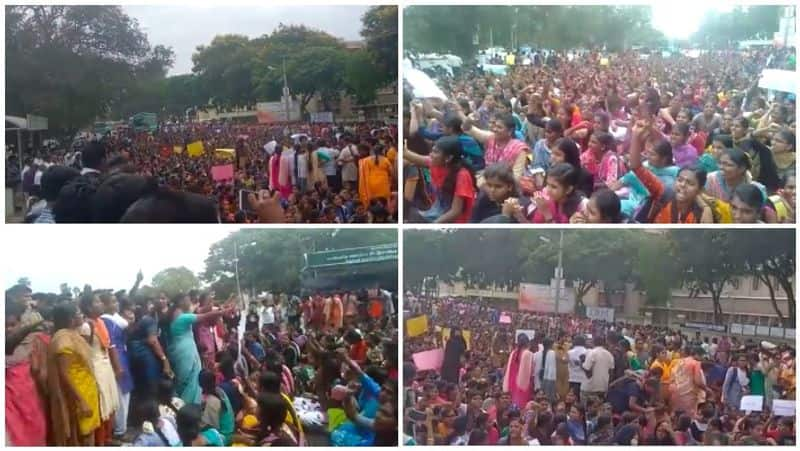 Pollachi Women Sexual harassment Issues Protest GVG College Students Video