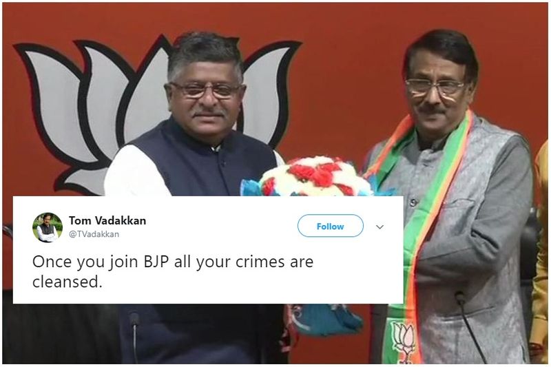 Congress's Tom Vadakkan Switches to BJP, Twitter Digs Up His Anti-BJP Post