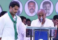 Deve Gowda launches grandson Nikhil Kumaraswamy urges Mandya voters bless him Lok Sabha polls