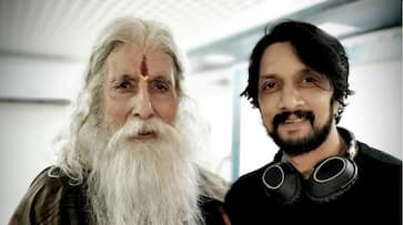 Kichcha Sudeep shares priceless moment with Amitabh Bachchan from Sye Raa shooting set