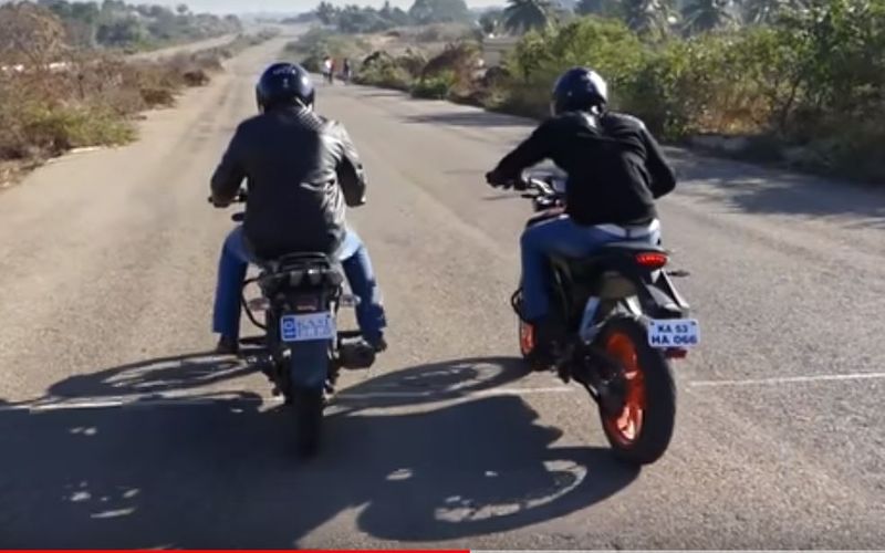 Race between Bajaj Pulsar 150 vs KTM 125 Duke result will surprise you