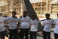 Surat city security guards wearing t shirt with Main Bhi Chowkidar