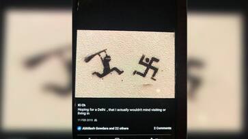 Arvind Kejriwal proves hatred Hindus with photo of broom chasing swastika