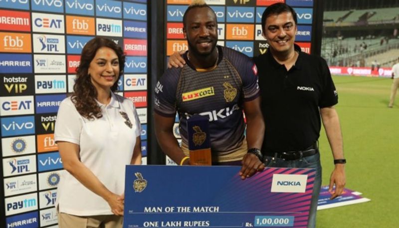 IPL 2019 Andre Russell gifts his match award to a special fan