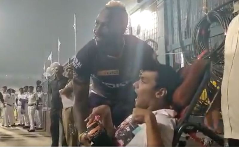 IPL 2019 Andre Russell gift his man of the match award to special fan