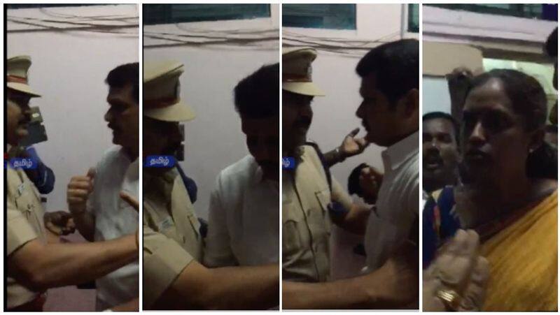 DSP putting Senthilpalaji on his chest! Strange video in Karur Collector's office