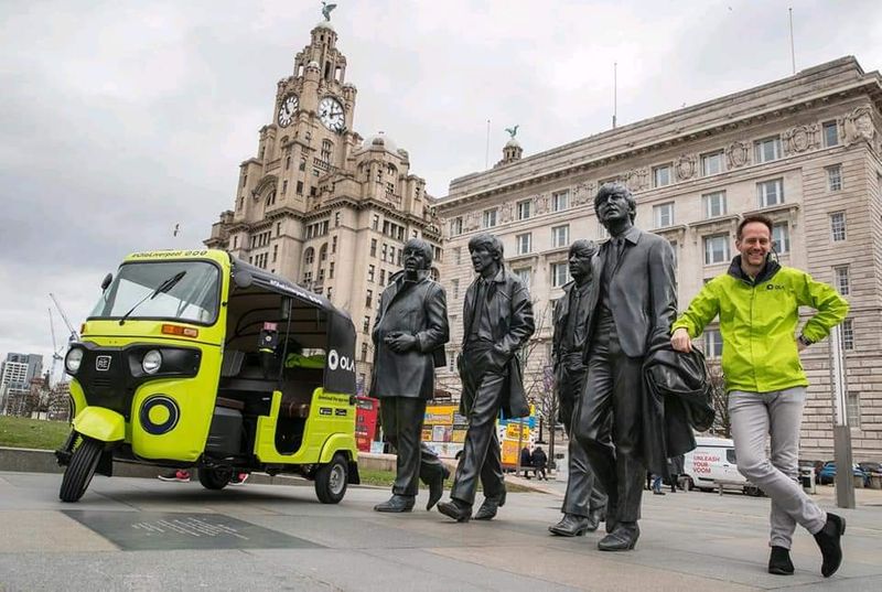 Ola taxi introduced Bajaj auto service in Liverpool city England