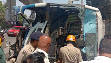 BMTC bus topples, 8 passengers injured at Rajajinagar