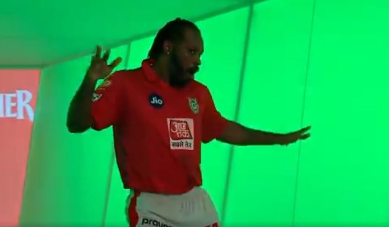 IPL 2019 KXP batsman Chris gayle dance moves surprised choreographer