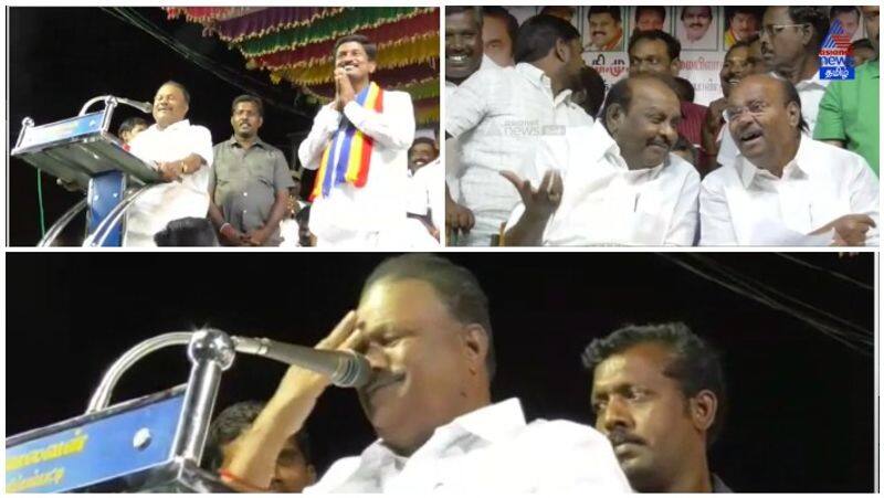 Dindigul Srinivasan who forgot to hear the apple symbol for the PMK candidate was forgotten