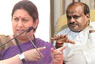 Smriti Irani mocks Kumaraswamy governmen, questions why they side with corrupt