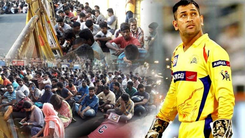 IPL Fans waiting for ticket in chennai chepauk