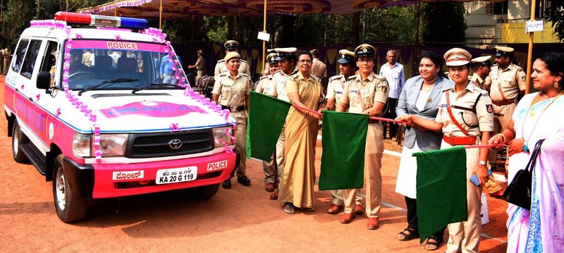 SP Nisha James flags off all women Rani Abbakka Police Patrol against Eve teasers Udupi