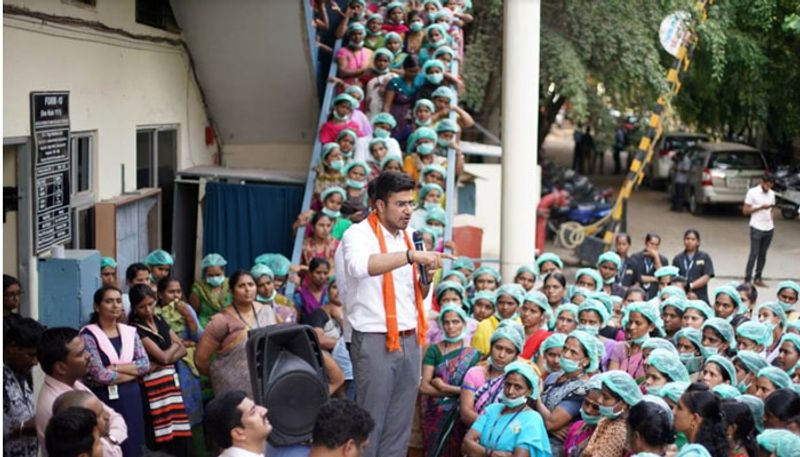 Tejaswi Surya inaugurated his Office At Basavanagudi Bangalore