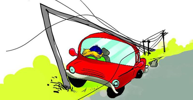 Tips for what do if electric line falls on car