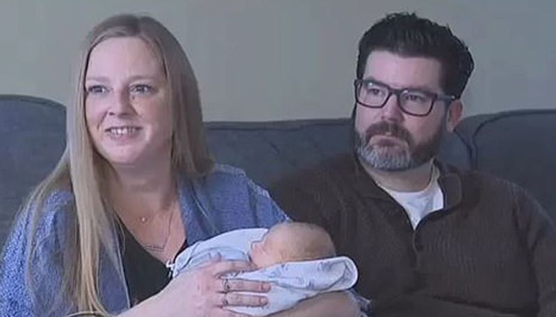 pregnant Woman gives birth baby boy in bath room