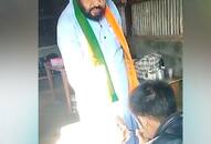 Did Nagaland deputy CM wear a BJP scarf inside polling station?