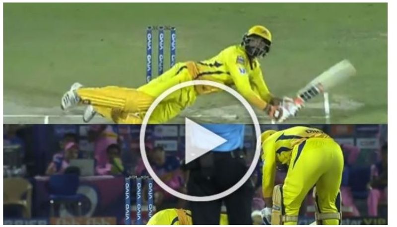 flying jadeja hits craziest six, earns bizarre appreciation from Dhoni