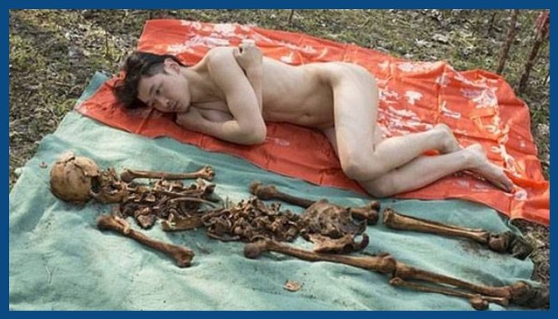 Chinese Artist Poses Naked For Photoshoot With Dead Father's Remains, Sparks Controversy