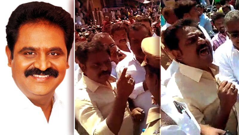 DMK MLA Ezhilarasan Fight with policeman Video..