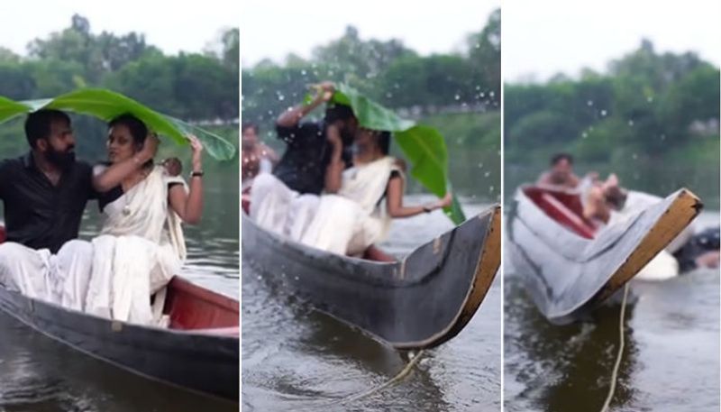 Kerala Couple Falls Into River During Wedding Shoot