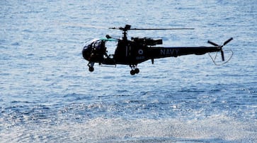 Indian Navys helicopter ditched at sea crew members safe